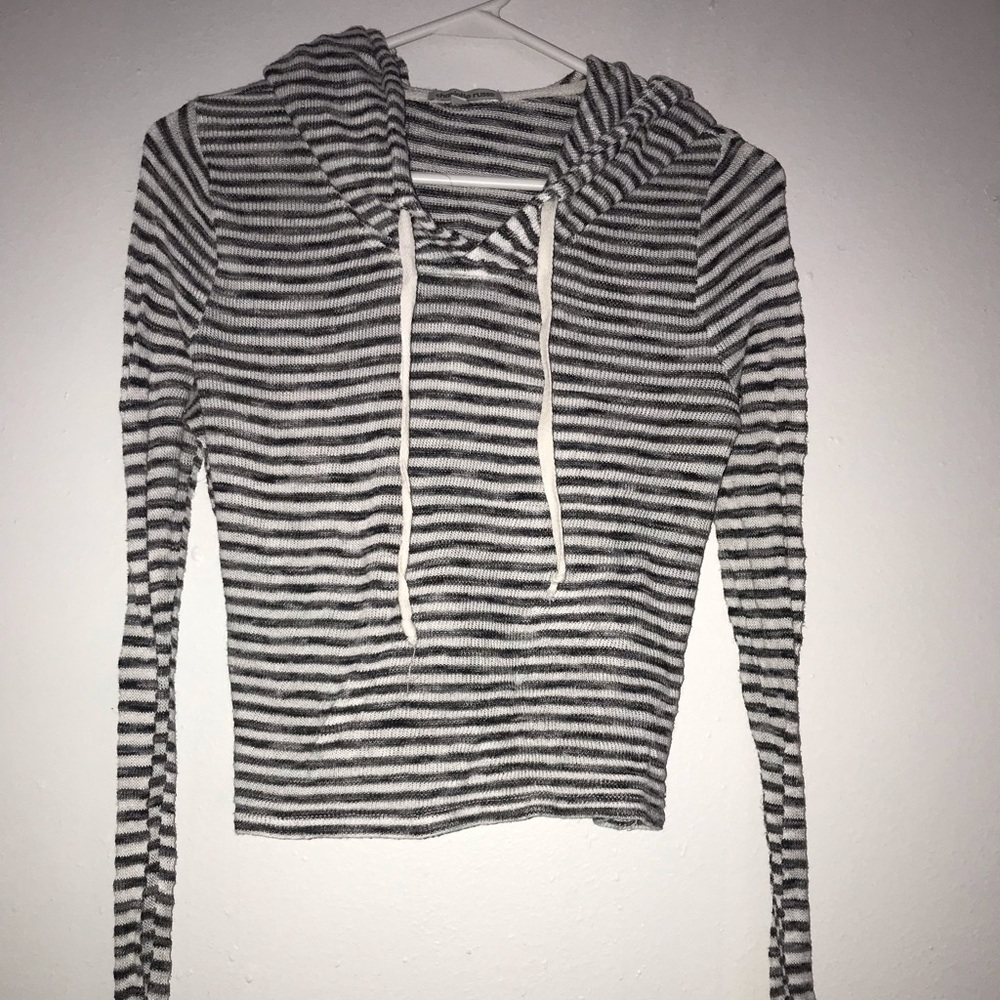 B&W striped hoodie